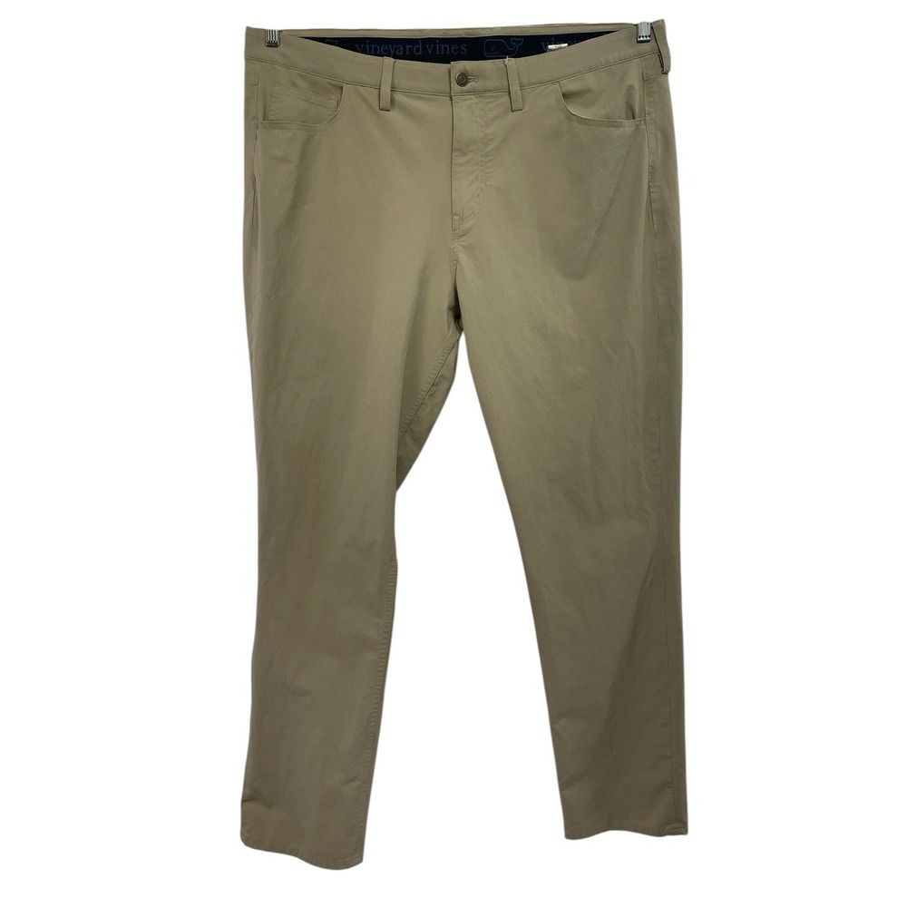 Vineyard‎ Vines Regular Fit Khakis Pants Mens 40x32 Beige Designer (H25) NW/OTs